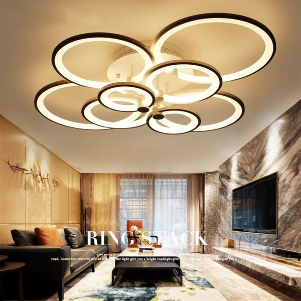 Télécommande LED lumière salon chambre plafond moderne à LEDs lumières luminarias para sala variateur LED plafonnier luminaires3207