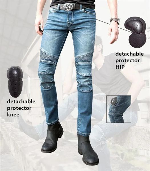 Bekleidung Uglybros Featherbedubs02 Straight Blue Jeans Herren Motorradhosen Lokomotive Schutzhosen Renngröße: 2840