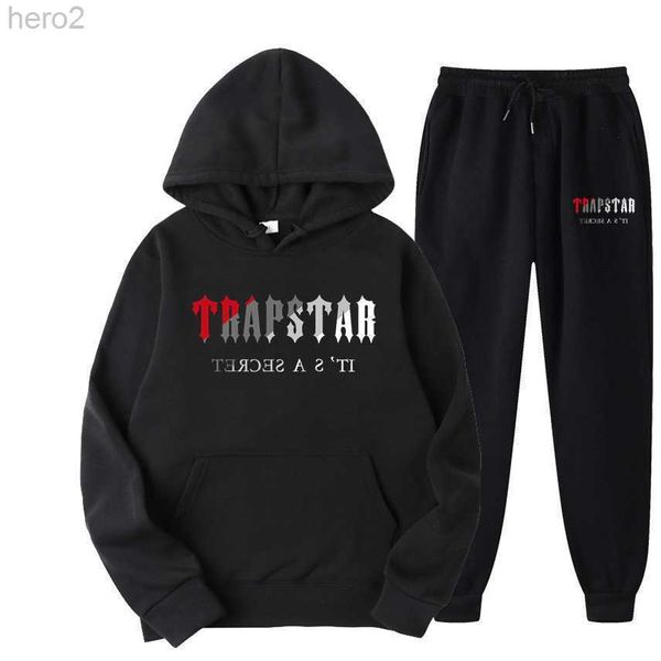 Tuta Trapstar Masculino Tech Tracksuits Hoodie Europa American Basketball Football Rugby Duas peças com jaqueta feminina de manga comprida Calças Primavera J8HV