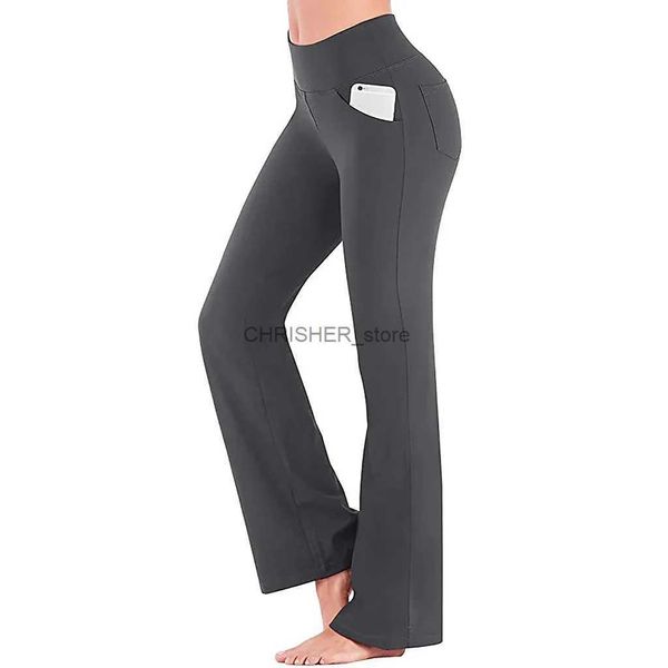 Donne di abbigliamento da yoga pantaloni a gamba a gamba vagata pantaloni da yoga in vita ad alta vita signore sfusi