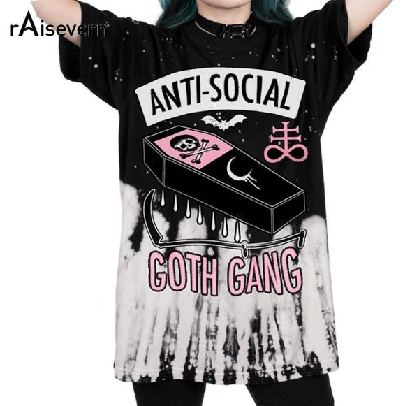 Raisevern Neue ANTISOZIALE 3D Druck T Shirt GOTH GANG Harajuku Punk T-shirt Sommer Stil Kleidung Tops Plus Größe Dropship Y200107974145