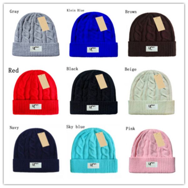 Новая мода популярная вязаная шляпа роскошная шапочка Winter Unisex Вышитый логотип UG Wool Смешанные шляпы