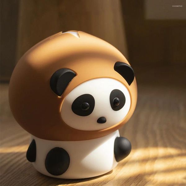 Gece Işıkları Panda Şekilli Lamba USB Şarj Edilebilir Sevimli Masa Işığı Son 10. 1200mAh Pil Göz Koruması Çocuklar İçin Çocuklar İçin