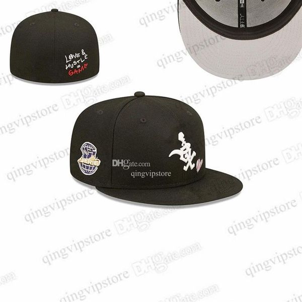 2023 Herren Classic Heart -Serie Full Closed Caps Grey Royal World Class Patch Flat Fashion Hip Hop Gorras Baseball Sport All260L