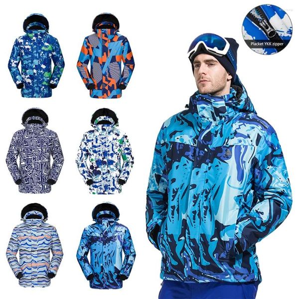 Giacche da sci VECTOR Sci da uomo antivento riscaldamento traspirante cappotto da snowboard escursionismo invernale all'aperto attrezzatura da campeggio tuta da stampa
