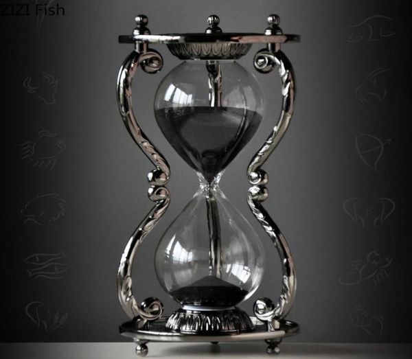 Другие аксессуары для часов Креативные 12 созвездий Металлические песочные часы 30-минутный таймер Офисное украшение для рабочего стола Сплав Home6545696