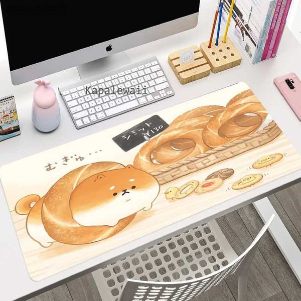 Mouse almofadas de mouse Pulseira Prave de cachorro fofo jogo de almofada de mouse kawaii mousepad para jogos de teclado de mesa de borracha de borracha para uso de escritório de trabalho de laptop de laptop