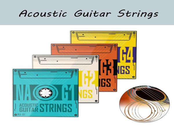 NAOMI 1 комплект из 4 упаковок, шестиугольный стальной сердечник, фосфорная бронза, прецизионные шестигранные сердечники, струны для акустической гитары, запасные части для гитары 7269487
