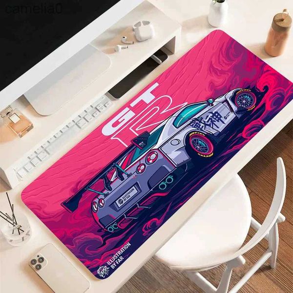 Maus-Pads Handgelenk ruhen xxl Maus-Pad-Tastatur Matte Druck Nicht-Schlupf-GTR Sportwagen Mousepad Gamer Büro Teppich Naturkautschuk Laptop Desktop Desktop MATSL231221