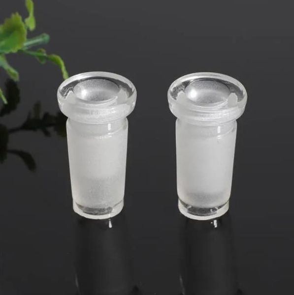 18mm maschio a 14mm femmina riduttore di vetro narghilè adattatore a basso profilo connettore in vetro borosilicato smerigliato diffusore a fessura downstem