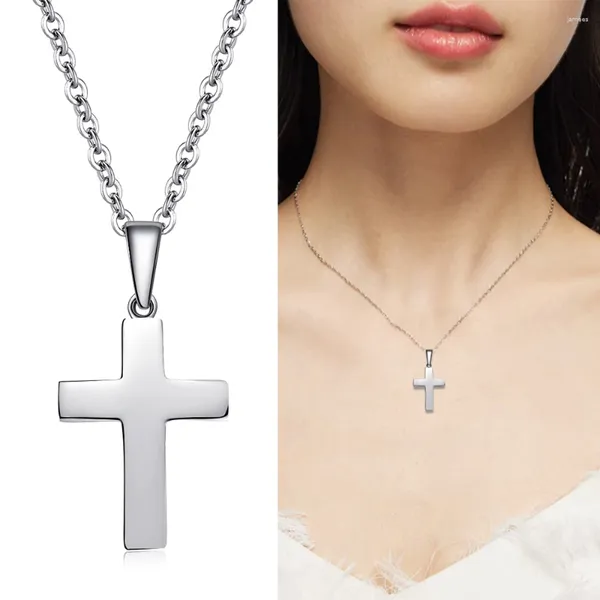 Colares pendentes Cruz Colar Colar Faith Cadeia delicada minimalista Simples minúsculo deus Senhores Oração do presente de jóias religiosas