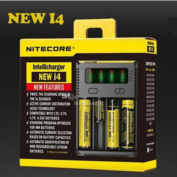 Ladegeräte Original NITECORE NEU I4 Ladegerät Digicharger LCD -Display Batterie intelligent 4 Slots Ladung für IMR 18650 14500 20700 21700 UNIVER