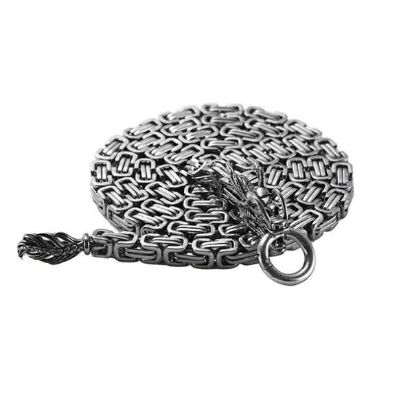 Collana con bracciale a chiglia in acciaio al titanio e rame con catena a maglie, decorazione multiuso, pendente a forma di frusta 230G