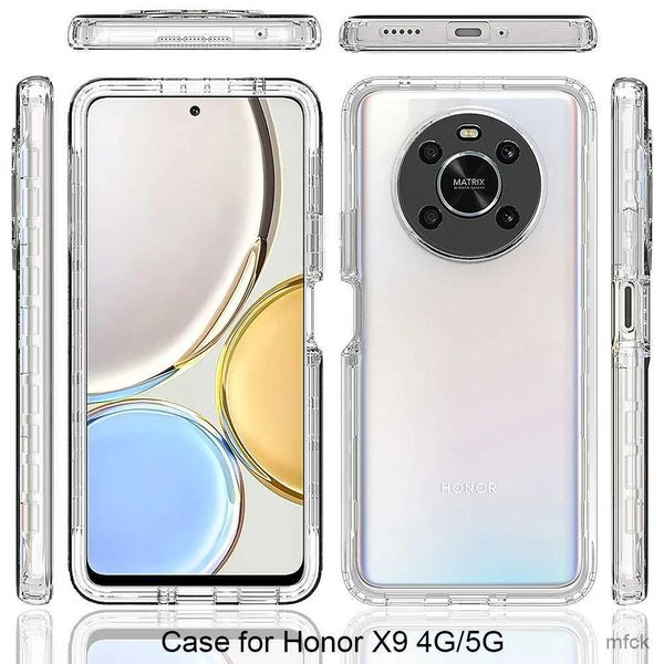 Handyhüllen für Honor X7 X8 X9 X30 V40 Lite Honor Magic4 Lite, robuster, stoßfester, transparenter Stoßfängerschutz
