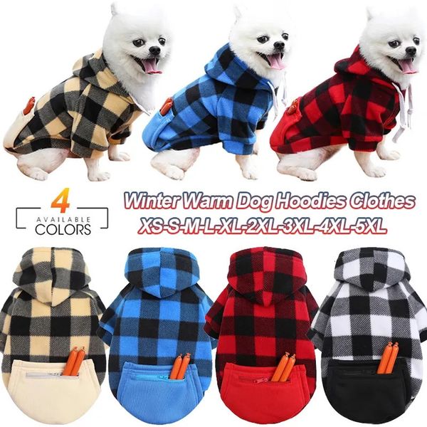 Kış Sıcak Evcil Köpek Giysileri Yumuşak Yün Köpek Hoodies Küçük Köpekler İçin Kıyafet Chihuahua Pug Sweater Giyim Yavru Kedi Ceket Ceket 231220