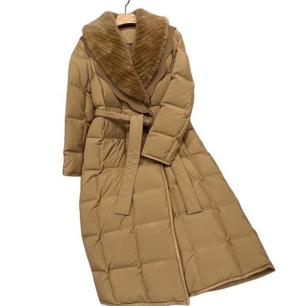 Women Down Parkas 2023 Autumn Winter Fashion Fashion Fashion Luxunhas Colar de pele de peles