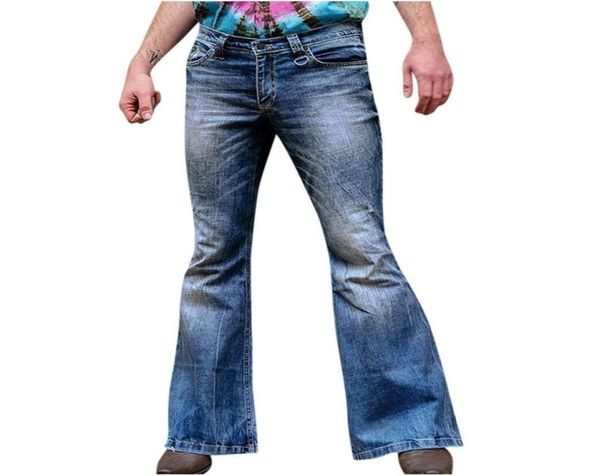 Novos homens grandes jeans queimados bootcut perna calças soltas masculino designer clássico denim jeans sino inferior jeans para homens hosen herren mx207224739