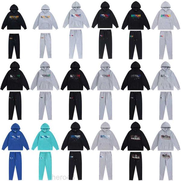 2024SSS Herren -Tracksuits lässig hochwertige gestickte Männer Frauen Hoodie Trapstar London Shooters Kapuzenkapitordesigner Sportswear Mencoat Loewes EQ9U