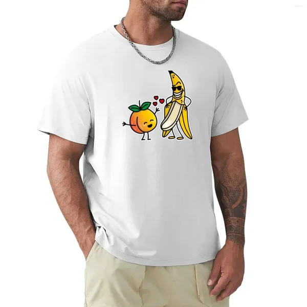 Herren-Tanktops, Pfirsich-Banane, lustiges passendes Paar, freches Cartoon-Valentinstag-T-Shirt, süßes Sweatshirt, Herren-Vintage-T