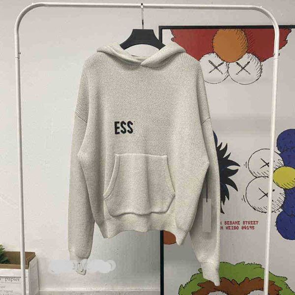 Es Hoodie Turtleneck Jumper Lose Pullover lässig Strick Hoody Lazy Style für Männer Frauen US UK Mode leichte Sweatshirts