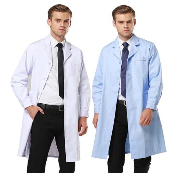 Men039s Scrubs Stile di moda Uniforme medica Maniche lunghe Camice da laboratorio Camice da lavoro dentale Estetista Vestito colletto vestiti9686067