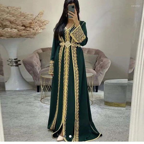 Vestido étnico vestido mulheres moda moda bordada longa kaftan jellaba muçulmana dubai manga abaya vestidos de noite