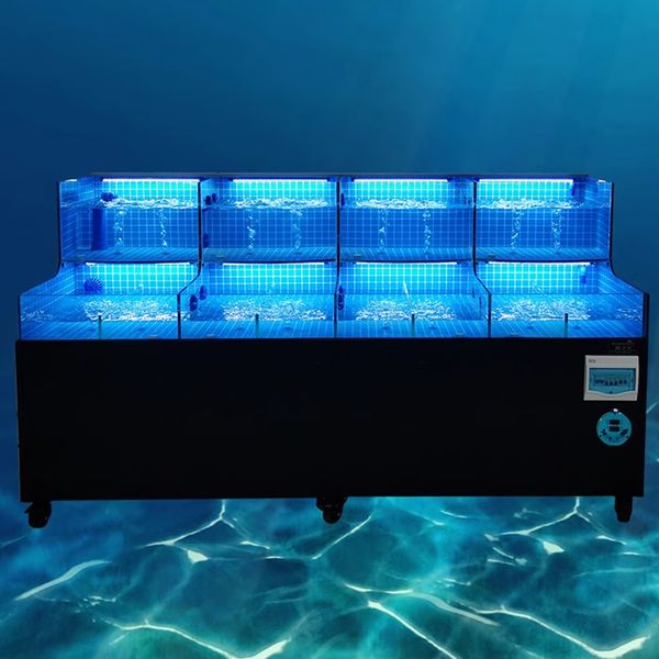 морепродукт бассейн охлаждение интегрированная машина свежее супермаркет морской вода резервуар морепродукты бассейн ресторан