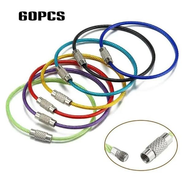 Define conjuntos de ferramentas profissionais para as mãos 20/40/60 PCs Creative Color Aço Fio de aço PVC embrulhado Cabo de metal anel Flexible Tag Loop 1.5 150