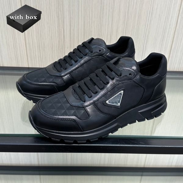 Top Brand 2024 Men Prax 01 кроссовки обувь Ref-Nylon Crateed Leather Mens Chunky Rubber Triangle Skateboard Ходьба Высококачественная повседневная открытая тренер EU38-46 коробка