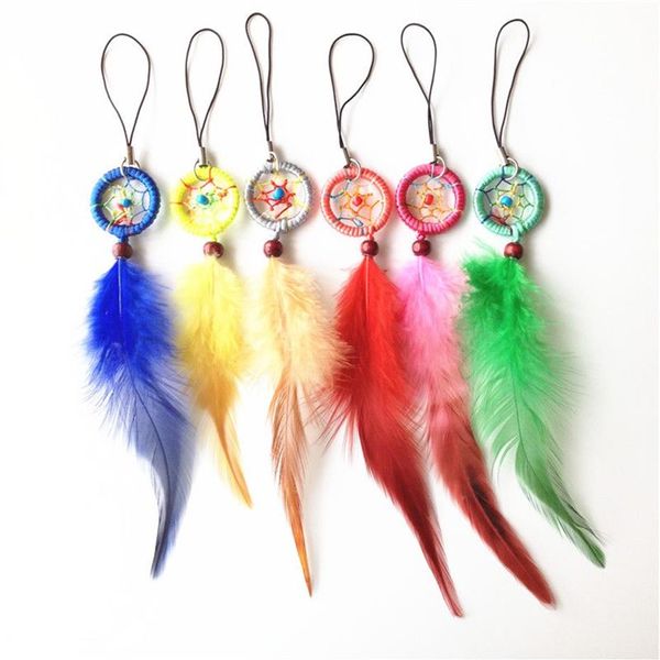 Dream Catcher Who Mobile e Key Chains DreamCatchers 12pcs in Colors Mixed2653