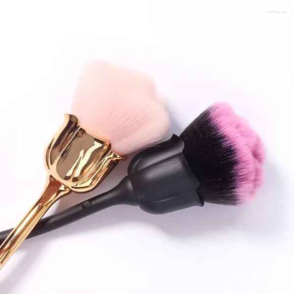 Nagelbürsten 5 Farben Rose Kleine Blume Pinsel Farbe Gel Staub Reinigung Make-Up Kunst Maniküre Werkzeug Salon Liefert