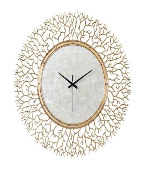 Relógios de parede Criativo MUTO Design moderno Modern Clock Copper Fashion Art Luxury Deco Murale Home Decor for Living Room Pared6969007