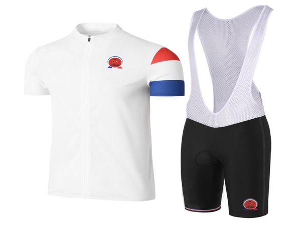 Özelleştirilmiş Yeni 2017 Fransa Beyaz Klasik Jiashuo MTB Yol Yarış Takımı Bike Pro Bisiklet Jersey Setleri Bib Şort Giysileri Nefesli5805525