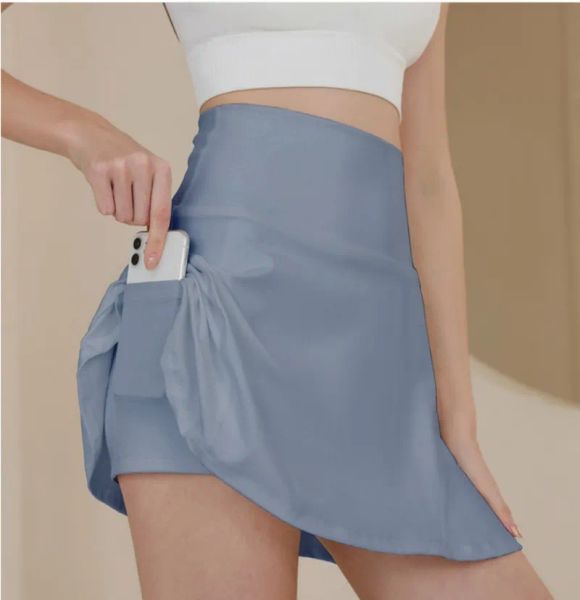 Оригинальная спортивная короткая юбка для йоги, женская летняя фитнес-беговая тренировочная скоростная сухая теннисная юбка против ходьбы