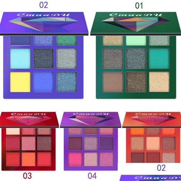 Eye Shadow 9 Colors Smokey Shimmer Matte Eyeshadow Palette Novo Makeup Fashion Party Festival Cosmetics Set Drop Delivery Health Dhjfj