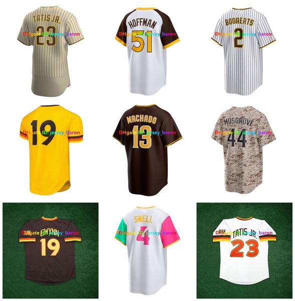 Fernando Tatis Jr. Joe Musgrove Tony Gwynn Sd Padres Baseball Jersey Manny Machado Xander Bogaerts Yu Darvish Jake Cronenworth Ha-Seong Kim Trevor Hoffman Size S-4xl