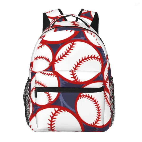 Zaino Baseball Softball Ball Graphics Donna Uomo Borsa da viaggio per esterni di grande capacità Casual