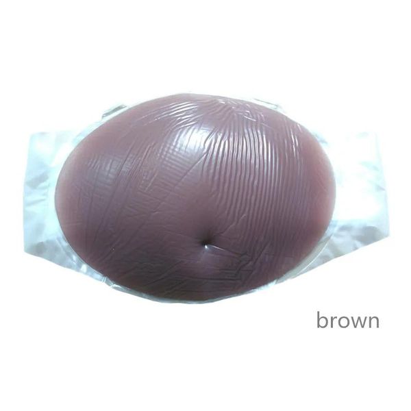 Form kostenloser Versand Silikon gefälschter Bauch falsch schwanger künstlicher Bauch weich bequemer 2000g4600g/PC Braune Farbe für Unisex