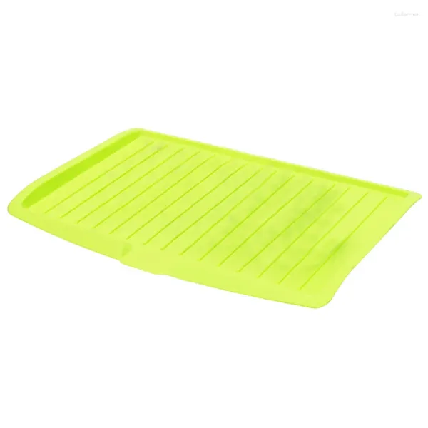 Contenitori per cucina, scolapiatti in plastica, vassoio raccogligocce, piatto, portaposate, lavello, rack (verde)