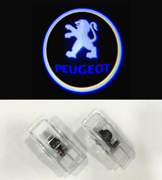Peugeot Kapı Logosu için 2pcsset Işık Projektörü Kablosuz Hayalet Gölge Karşılama 508 408 308 3008 4008 5008 CRZ5512658