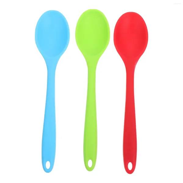 Forquilhas Colher de silicone Colheres para suprimentos de cozinha Acessórios de salada Utensílios de servir antiaderentes