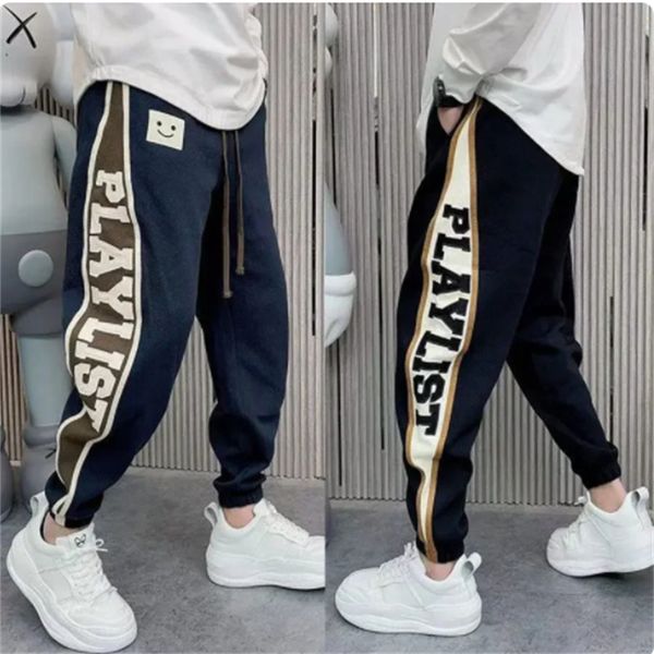 Свободные спортивные штаны для бега с буквенным принтом, модная уличная одежда в стиле хип-хоп, брюки в корейском стиле, новая роскошная брендовая мужская одежда 28-36