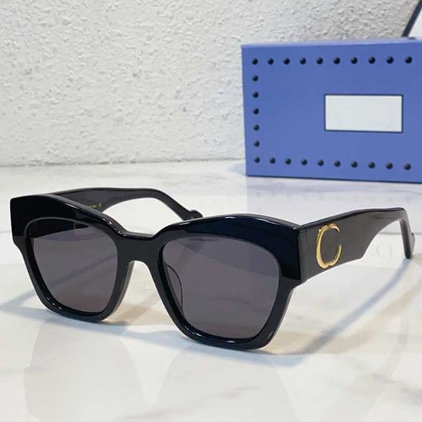 Дизайнерские женские солнцезащитные очки «кошачий глаз» GG1422S ацетатная оправа золотого цвета с логотипом G Модные женские солнцезащитные очки в стиле ретро Lunettes de Soleil «кошачий глаз» для женщин высшего качества