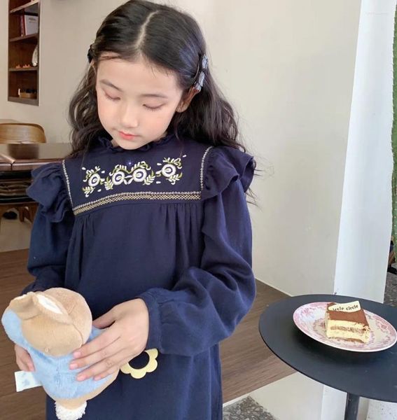 Abiti per ragazze Pre vendita 11.30 Invia vestiti per bambini Bambini Abito da principessa ricamato di alta qualità in stile aristocratico vintage francese