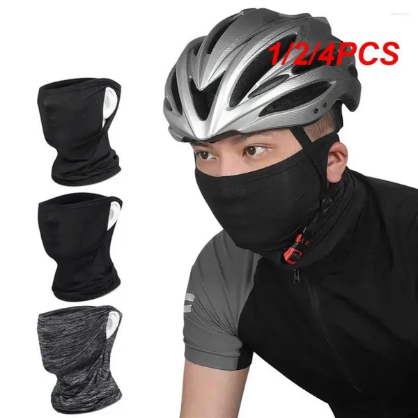 Bandane 1/2/4 pezzi maschera estiva mezza teschio per uomo tubo stampato sciarpa da trekking bandana da ciclismo caccia sportiva corsa sci collo