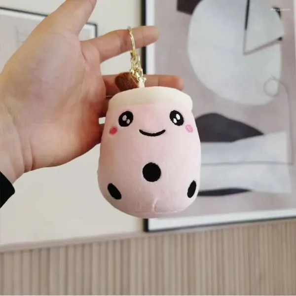 Chaveiros Titular Chave do Carro Engraçado Caso de Fone de Ouvido Decoração Estilo Coreano Pingente Boba Leite Chá Chaveiro Brinquedo Recheado Chaveiro Mochila Decoração