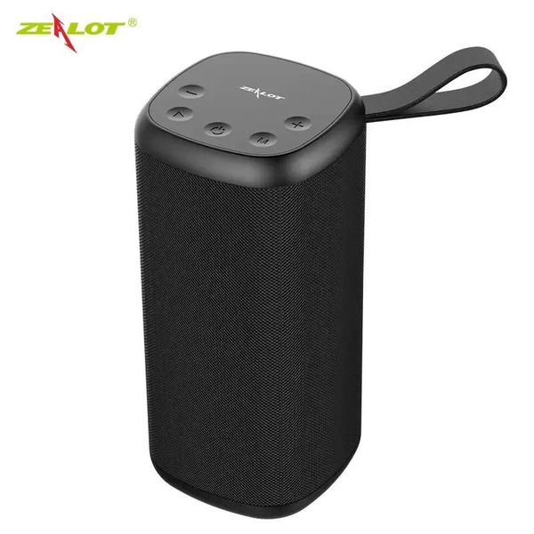 Alto -falantes de alta qualidade Zealot S35 Portátil Bluetooth Speaker Outdoor Hifi Subwoofer Music Box HD Audio Subwoofer de 66ft Bluetooth Range Water
