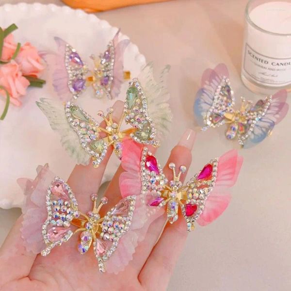 Saç Aksesuarları Clip Butterfly Zarif Saçkop Kore tarzı Hanfu Renkli Kenarlık Günlük