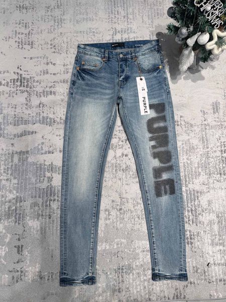 Jeans viola jeans designer jeans 24ss new fashion marchi di alta gamma di lusso di lusso buco di moda lavati jeans