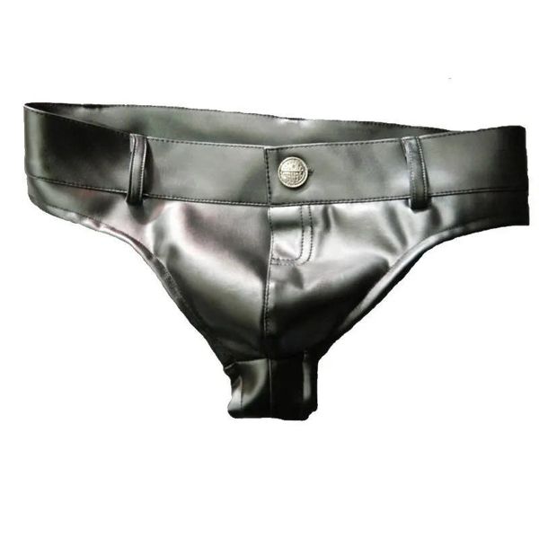 Panties Männer pu glänzend heißer T -Schritt hoch geschnitten niedliche Bikini -Jeans Shorts Low Rise Micro Mini Kurzer sexy Culb Gay Wear F38 C19031601